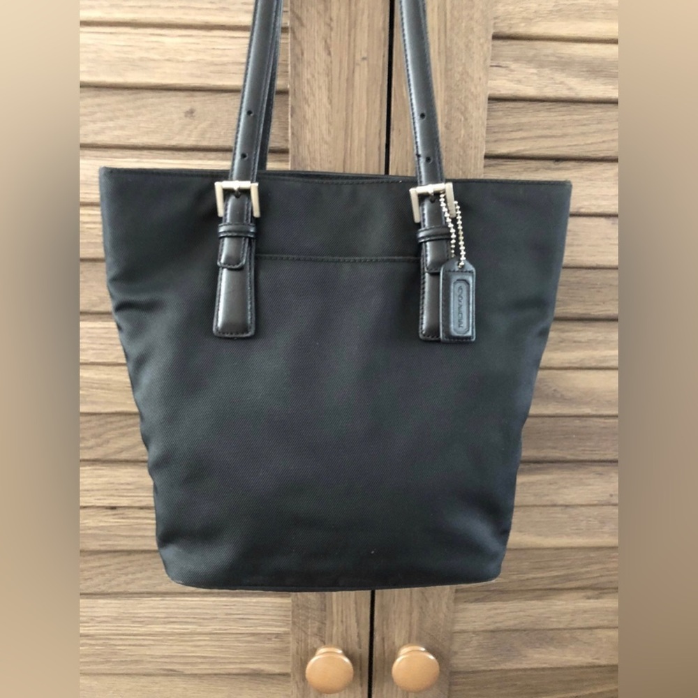 Vintage Vogue  COACH black twill nylon tote
